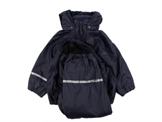 CeLaVi dark navy rain set pants and jacket with fleece lining  